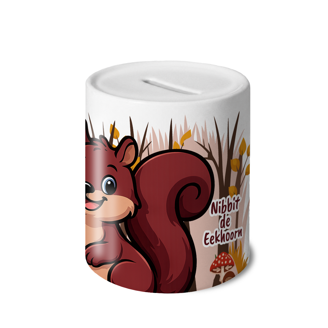 Spaarpot Nibbit de Eekhoorn met naam