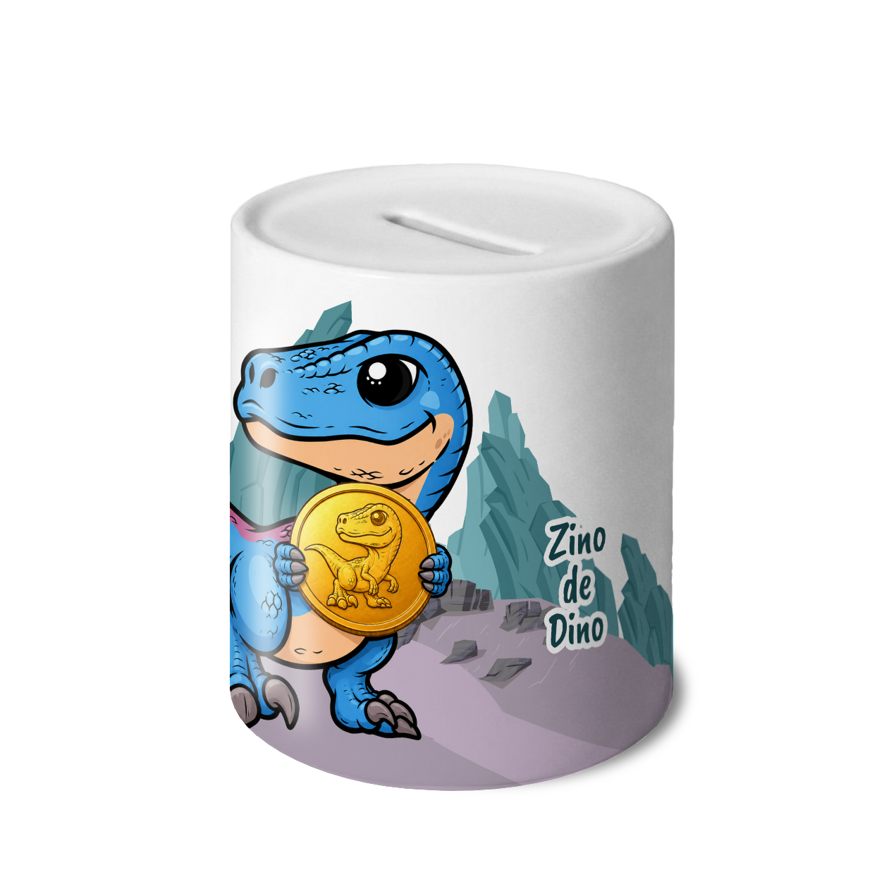 Spaarpot Zino de Dino met naam